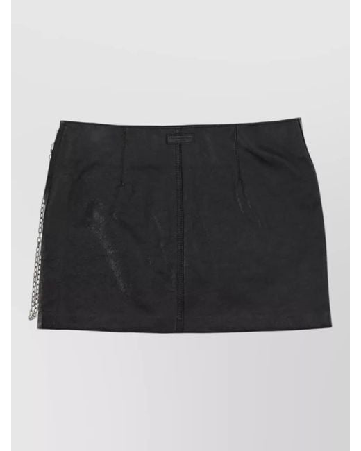 Alexander Wang Black Leather Mini Skirt
