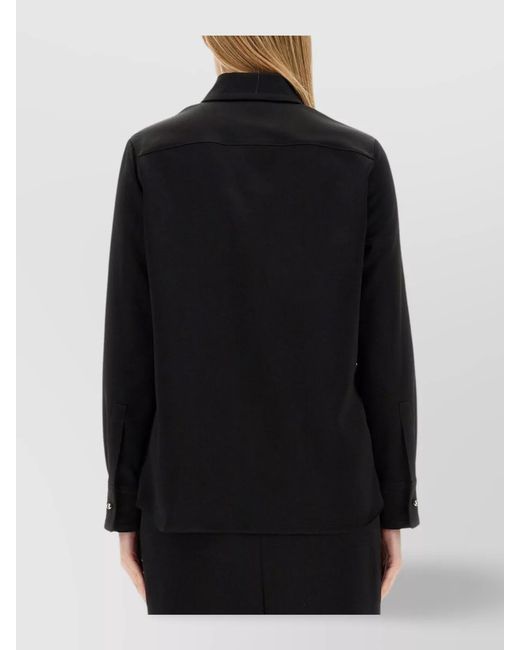 Lanvin Black Crepe De Chine Shirt