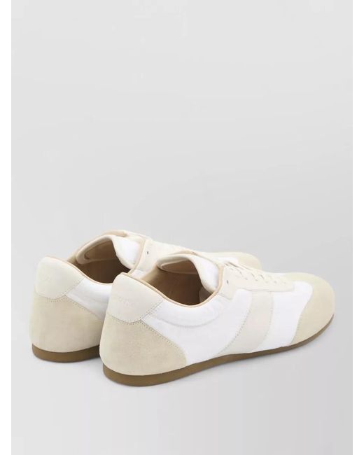 Lemaire White Calfskin Low-Top Sneakers