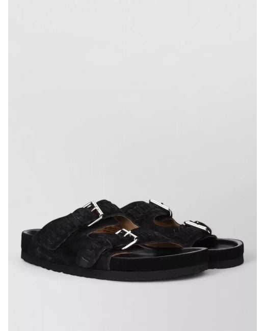 Isabel Marant Black Leather Sandals for men