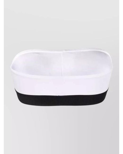 Tom Ford White Two-Tone Bandeau Bra