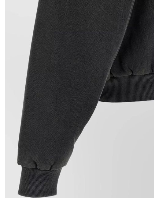 Entire studios Black Thermal Hooded Jacket Ribbed Cuffs Hem