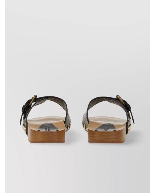 Isabel Marant Brown Leather Clogs