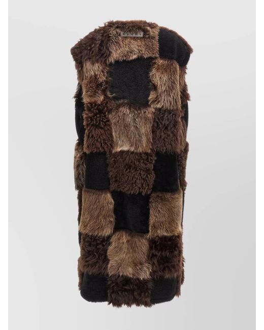 Marni Black Shearling Long Vest