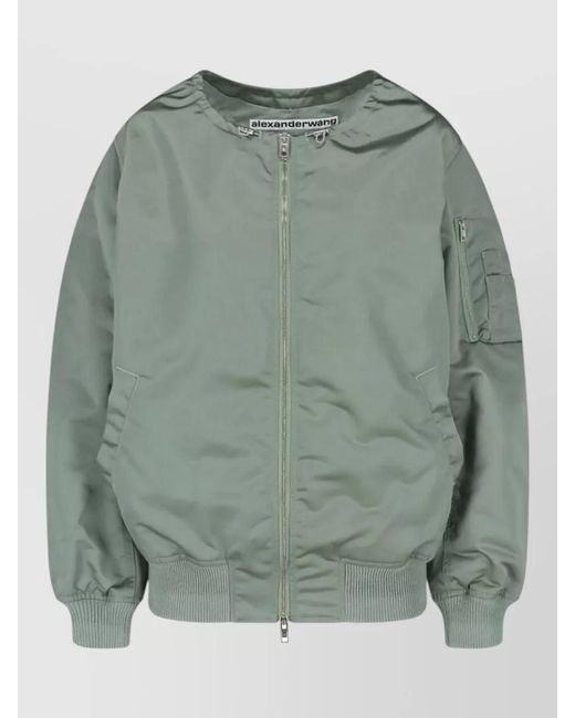 Alexander Wang Green Single Breasted Coat