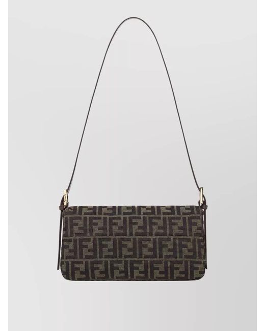 Fendi Multicolor Baguette 26424 Calfskin Clutch And Strap