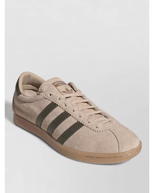 Adidas Originals Natural Suede Sneakers Contrast Stripes Rubber Sole for men