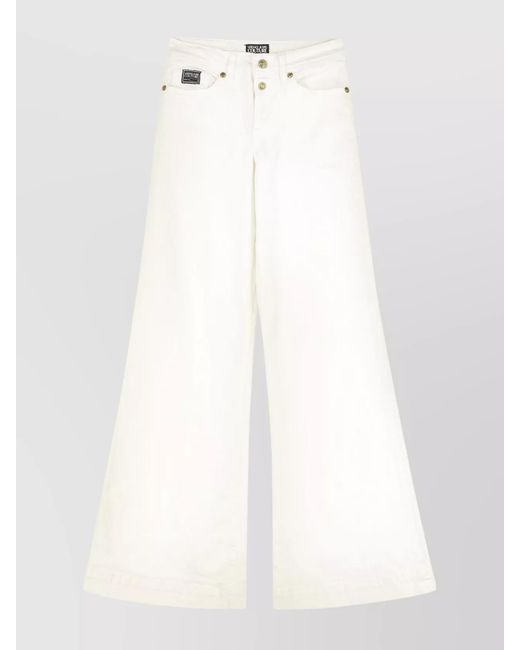 Versace Jeans Couture White Wide-Leg Jeans