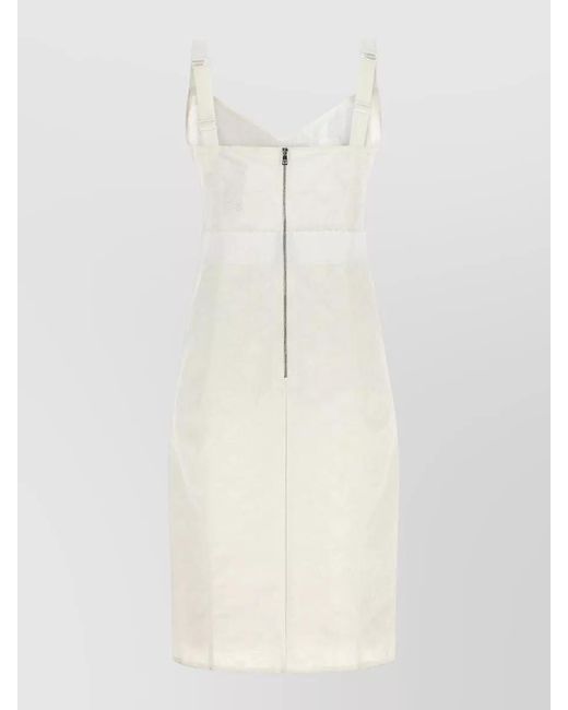 Dolce & Gabbana White Lace Panel Corsetry Nightdress