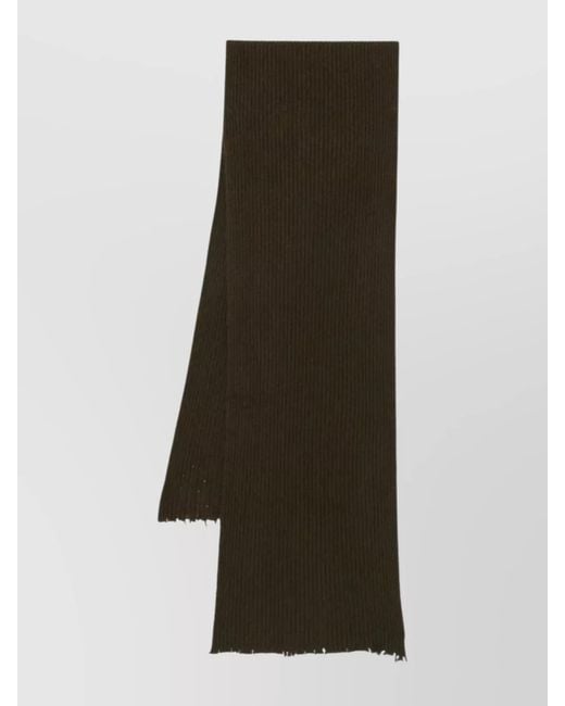 Uma Wang Multicolor Cashmere Ribbed Fringed Scarf