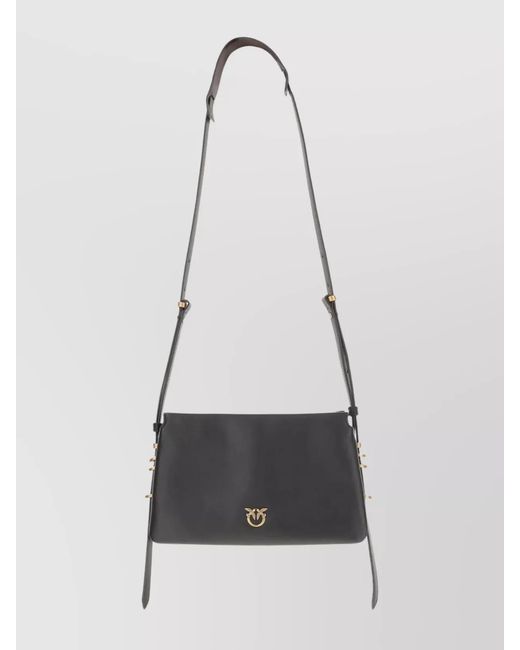 Pinko White Love Bag One Mini Leather Shoulder Bag