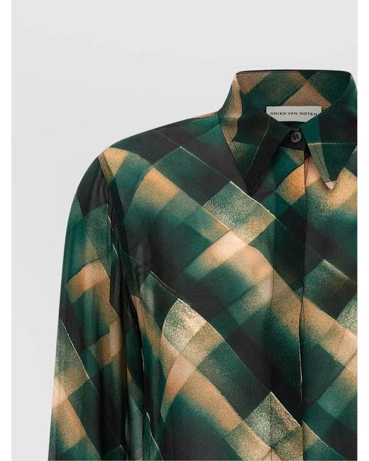 Dries Van Noten Green Chowy Shirt