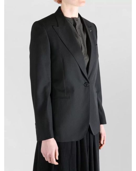 Givenchy Black Single Breasted Blazer Nylon Silk Blend