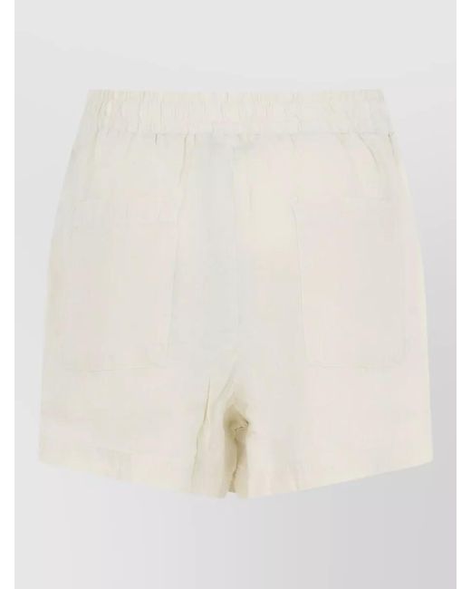 PANGAIA Natural Linen Wrap Shorts Back Pockets