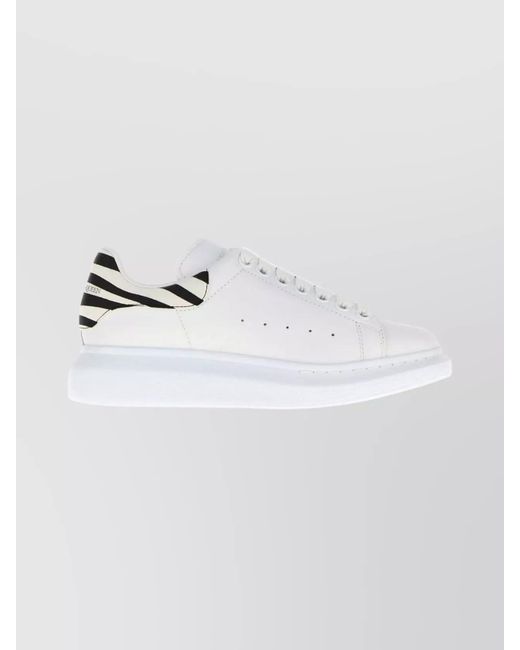 McQueen Metallic Leather Low-Top Sneakers