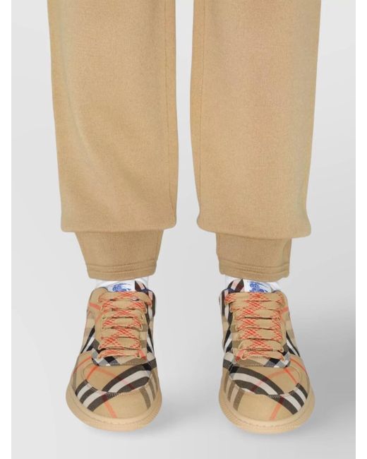 Burberry Natural Check Terrace Low-Top Sneakers