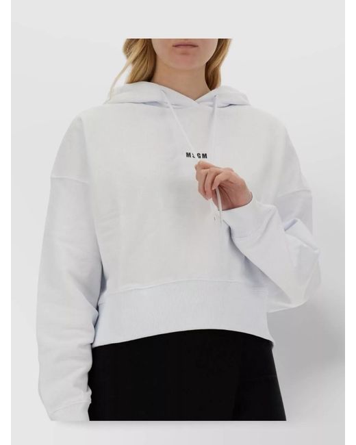 MSGM Black Logo Cotton Sweatshirt