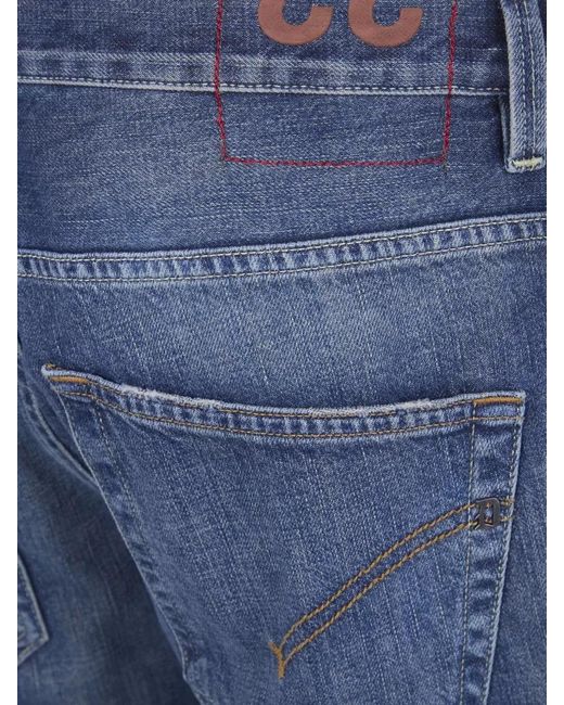 Dondup Blue Denim Straight-Leg Jeans for men