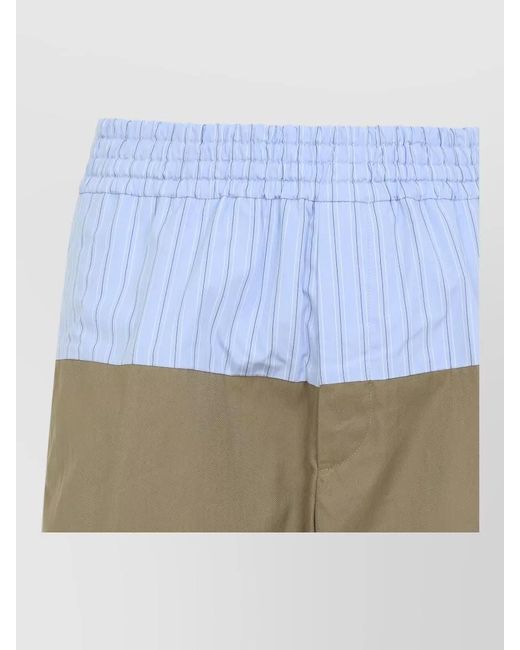 Dries Van Noten Blue Cotton Wide-Leg Trousers for men