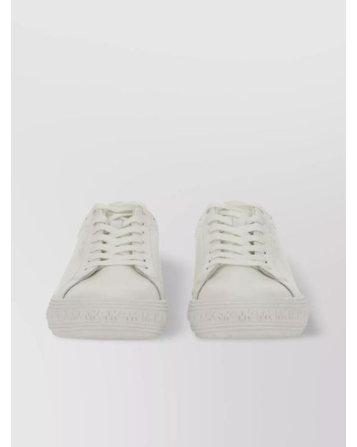 Michael Kors White Leather Low Top Sneakers