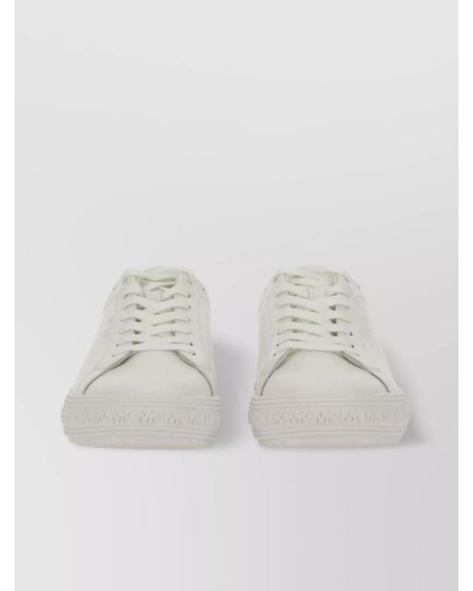 Michael Kors White Leather Low Top Sneakers