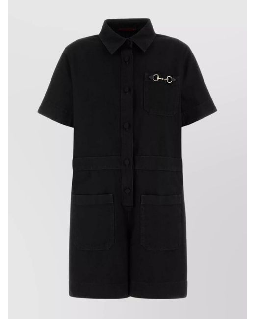 Gucci Black Denim Jumpsuit