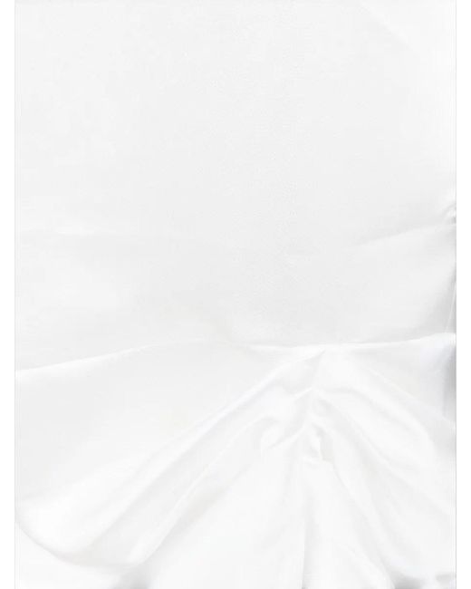 IRO White Tikka Draped Detail High Neckline Dress