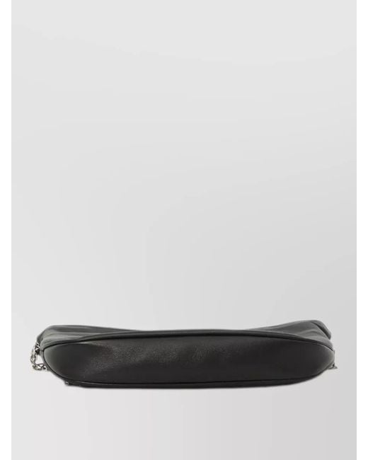 Roger Vivier Black Micro Pilgrim Leather Crossbody Chain Bag