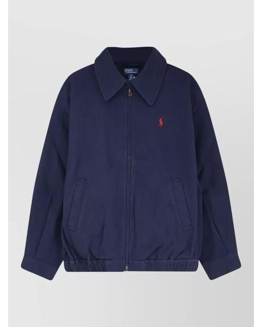 Polo Ralph Lauren Blue Denim Oversized Bomber Jacket
