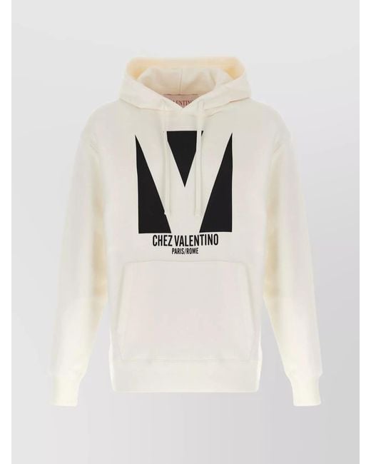 Valentino Garavani Natural Cotton Hoodie for men