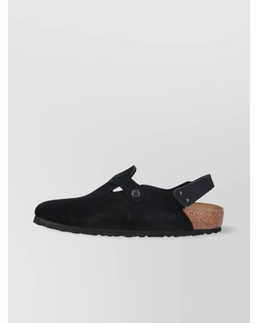 Birkenstock Black Leather Slingback Mules