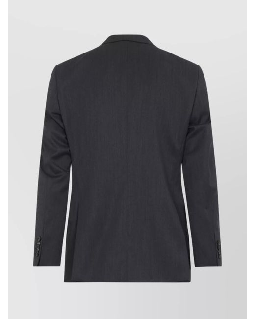 Giorgio Armani Blue Virgin Wool Single Breasted Suit for men