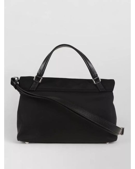 Zanellato Black Tokyo S Nylon Shoulder And Top Handle Bag