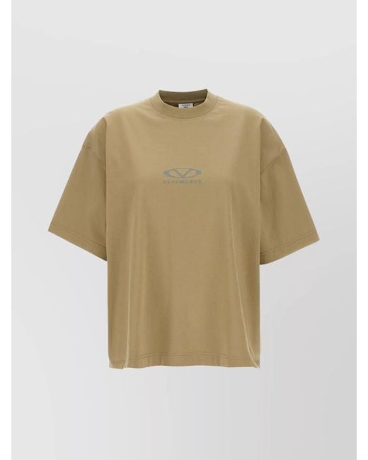 Vetements Natural Cotton Oval Logo T-Shirt