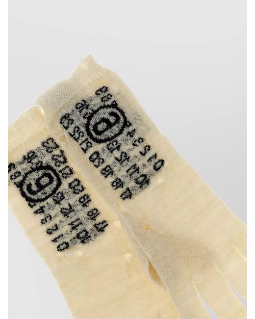 MM6 by Maison Margiela White Wool Gloves