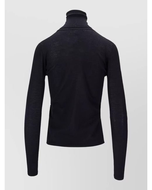 Max Mara Blue Wool Knitted Top