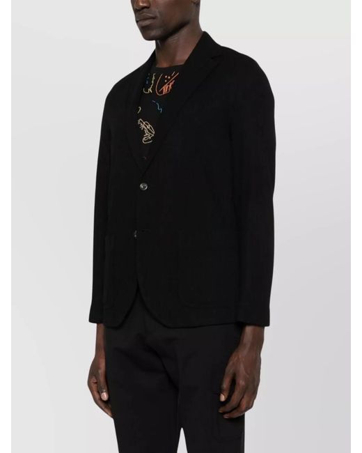 Circolo 1901 Black Cotton Single-Breasted Blazer for men