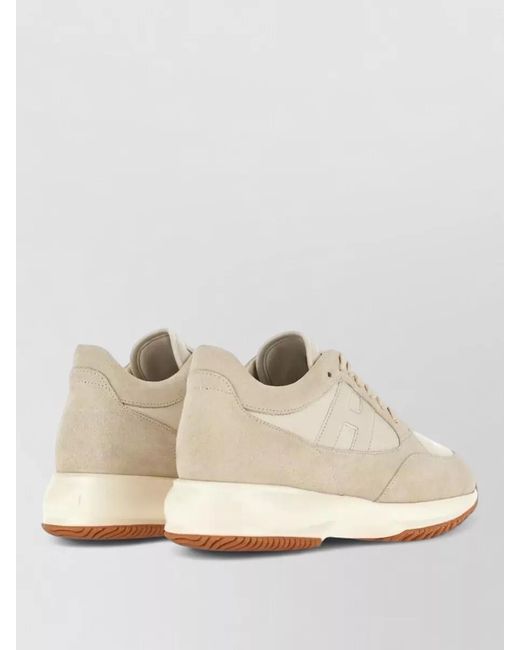 Hogan Natural Suede Low-Top Sneakers