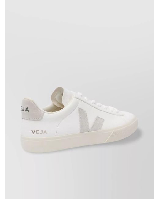 Veja White Leather Campo Low-Top Sneakers for men