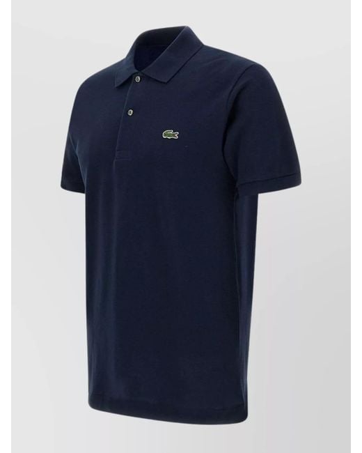 Lacoste Blue Cotton Piqué Classic-Fit Short-Sleeve Polo Shirt for men