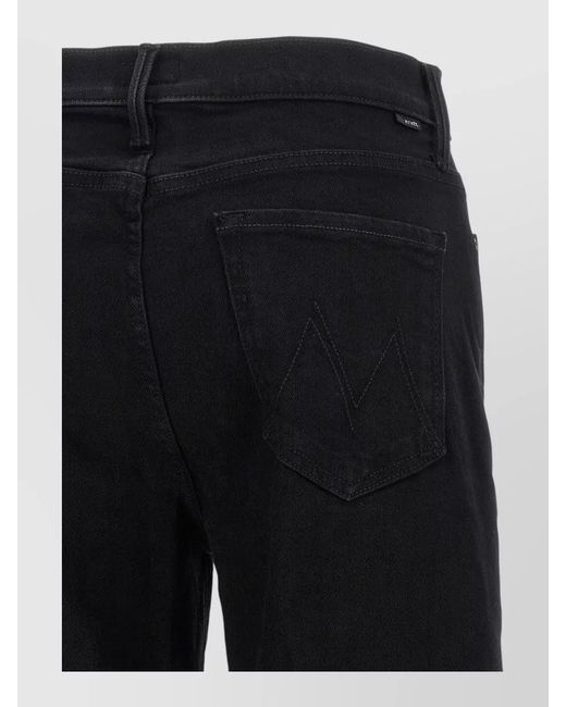Mother Black High Waist Five Pocket Denim Jeans