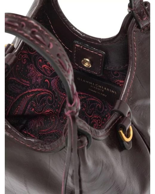 Gianni Chiarini Black Dua Tote Bag Adjustable Strap Hardware