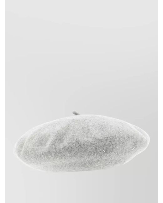 Maison Margiela White Wool Beret