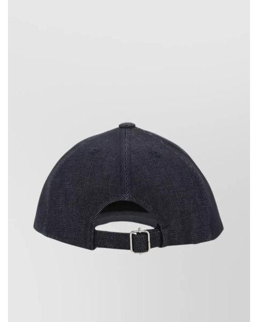 A.P.C. Blue Denim Baseball Cap for men