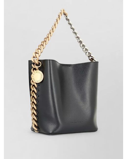 Stella McCartney Gray Frayme Vegan Leather Bucket Bag