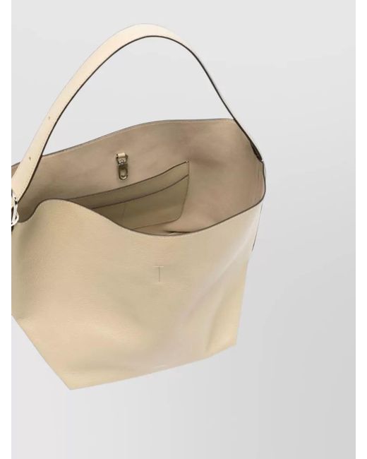 Totême Natural Leather Belted Shoulder Bag