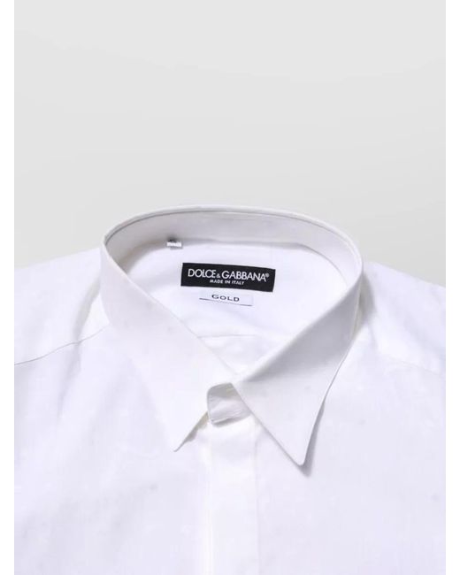 Dolce & Gabbana Purple Cotton Long-Sleeve Shirt for men