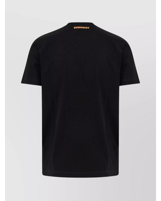 DSquared² Black Cotton Printed Cool Fit T-Shirt for men
