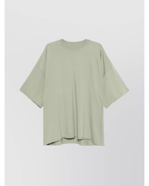 Rick Owens Green Tommy T Celadon Oversized Crew Neck T-Shirt for men