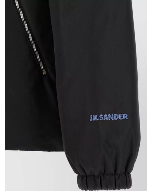 Jil Sander Black 145 High Collar Blouson Elastic Cuffs for men